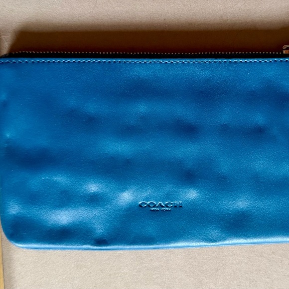 Coach Blue and Red Bazooka Wristlet Clutch - Picture 4 of 4